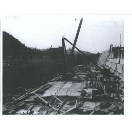Graving Dock in course of construction