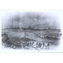 Landing troops at Taranaki, New Zealand