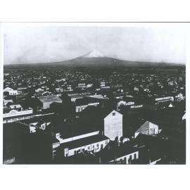 Hawera and Mt. Egmont from Water Tower, North Island, New Zealand