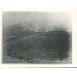 Looking up Mt. Tarawera, after eruption