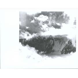 "A view taken above Camp IV by a member of the N.Z.H.E. looking across Makau and Barun Glacier at Baruntse"