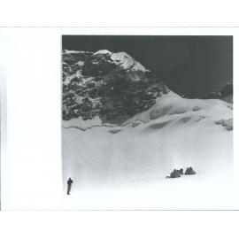 "Peak 22,080 ft one of the mountains which dominates the head of the Barun Glacier, which was climbed by Lowe & Hardy. Camp III