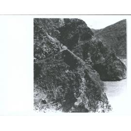 "One part of the journey to India which caused the expedition some worry was this precipitous path which wound round the cliff a