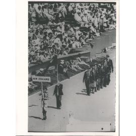 N. Z. Contingent in March past H. M. The King 29.7.1948