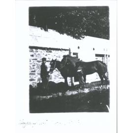 Teviot Station Homestead - 'Myself with our ponies'
