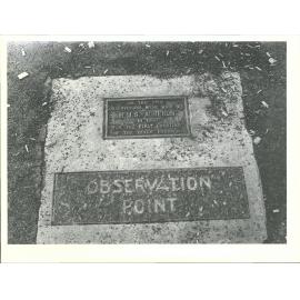 PORT CHALMERS HARBOUR Observation Point plaque