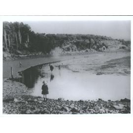 Looking for flounders at Waitati