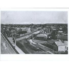 Timaru General View Showing Southern Alps