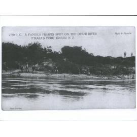A famous fishing spot on the Opihi River, O'Mara's Ford, Timaru, N.Z.