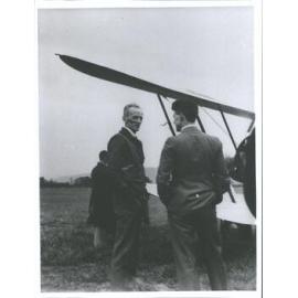 George Bolt (left foreground) Otago Aero Club opening