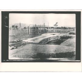 Another photo of the trenches and barb-wire entanglements