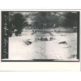 Loop holes for machine guns in trenches