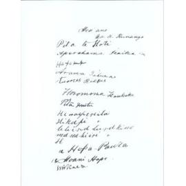 Signatures of Tuahiwi Runanga