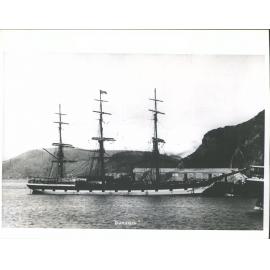 Dunedin (ship) at Port Chalmers. Between 1883 &1889