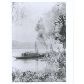 Boat on the shore of Waikato River