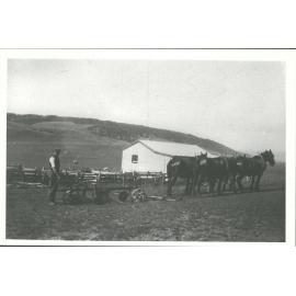 H.M. Short with horses & plough