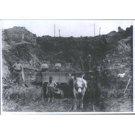 Making the railway line to Tahakopa, Waikawa