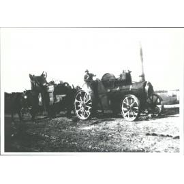 Bill McKenzie and chaff cutter