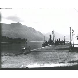 Looking across Lake Wakatipu from the wharf Queen stown