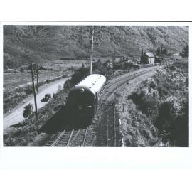 "Wairarapa railcar "Ron" 7 arrives at Kaitoke"