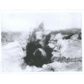 Waimangu Geyser seen from near the Shelter Shed