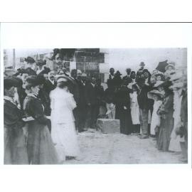 Waipiata Presbyterian Church Laying foundation stone