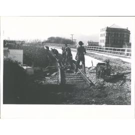 Construction of new railway viaduct