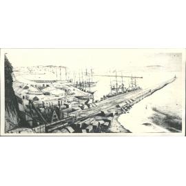 Breakwater & Harbour,Oamaru New Zealand 1883