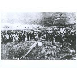 Turning 1st sod, Railway