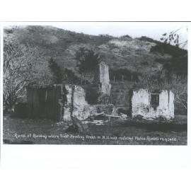 Ruins of building where first printing press in N.Z. was installed, Paihia, Russell