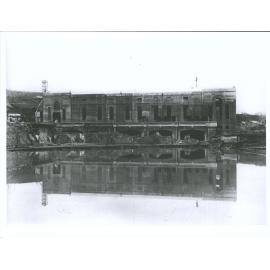 Waitaki Power Scheme - general view of Power House from Tail Race