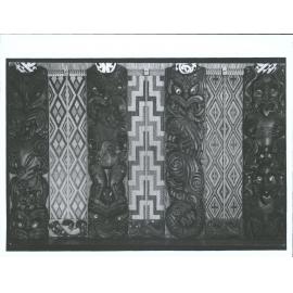 Maori carving, interior meeting house, Waitangi