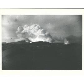 Steamcloud  rising from Rotomahana Crater,June 1886, soon after the violent volcanic eruption