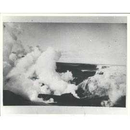 steamclouds rising from the south-western corner of Rotomahana after the 1886 eruption
