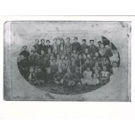 A group of pupils who attended the first Waitati School