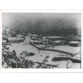 Waiuta township after snowfall