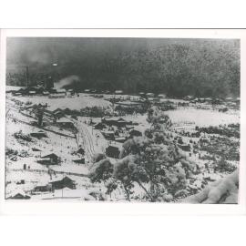 Waiuta township after snowfall