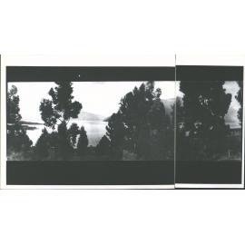 Panorama of Lake Wakatipu showing Mt. Cecil and The Remarkables