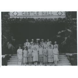 New Zealand delegates outside Castle Hall