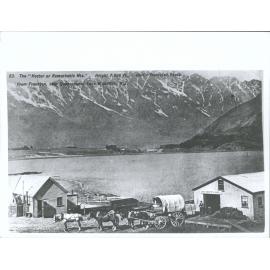 The "Hector or Remarkable Mts." height 7,688ft, from Frankton, Near Queenstown, Lake Wakatipu, N.Z.