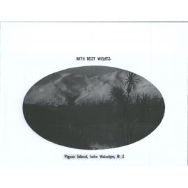 With Best Wishes, Pigeon Island, Lake Wakatipu, N.Z.