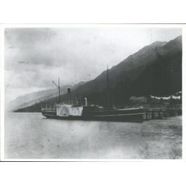 P.S. Mountaineer on Lake Wakatipu at Kinloch at head of lake