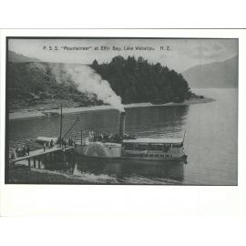 P.S.S. Mountaineer at Elfin Bay, Lake Wakatipu, N.Z.