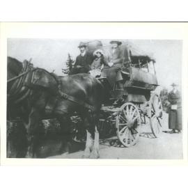 Bob Rodgers driving first horse bus from Sandymount to Dunedin