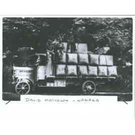 Matheson's solid tyre truck & wool bales