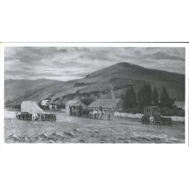 On the road to goldfields, changing horses at the Pigroot Hotel