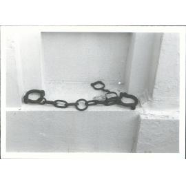 Legirons & handcuffs, 1860s, held at Clyde Museum