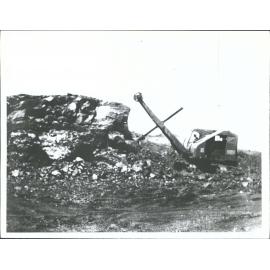 Excavator in operation