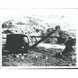 Excavator in operation