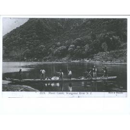 Maori Canoe, Wanganui River, N.Z.